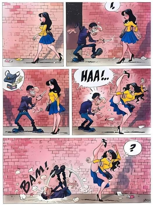 When the Victim Fights Back: The Comic Story of a Street Robbery Gone Wrong